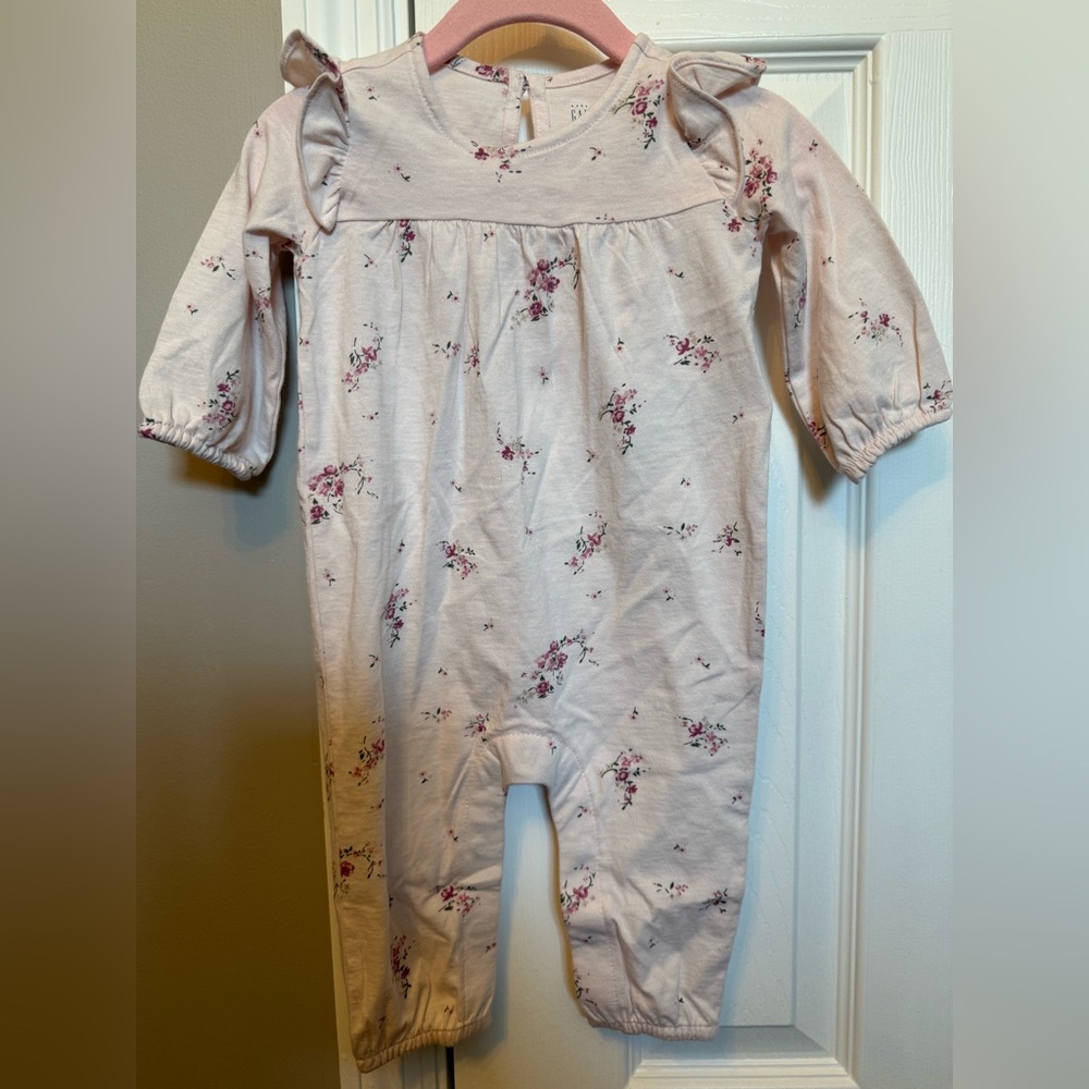 GAP Pink Floral Baby Jumpsuit
